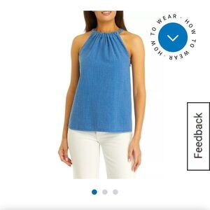 Wanderly women’s size XL denim blue top